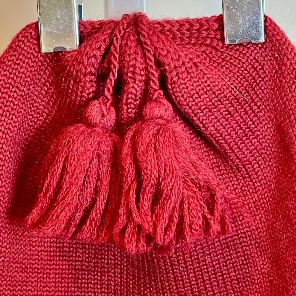 Vintage Polo Ralph Lauren USA Flag Beanie RARE Adult NWOT Wool 90s red knit Y2K